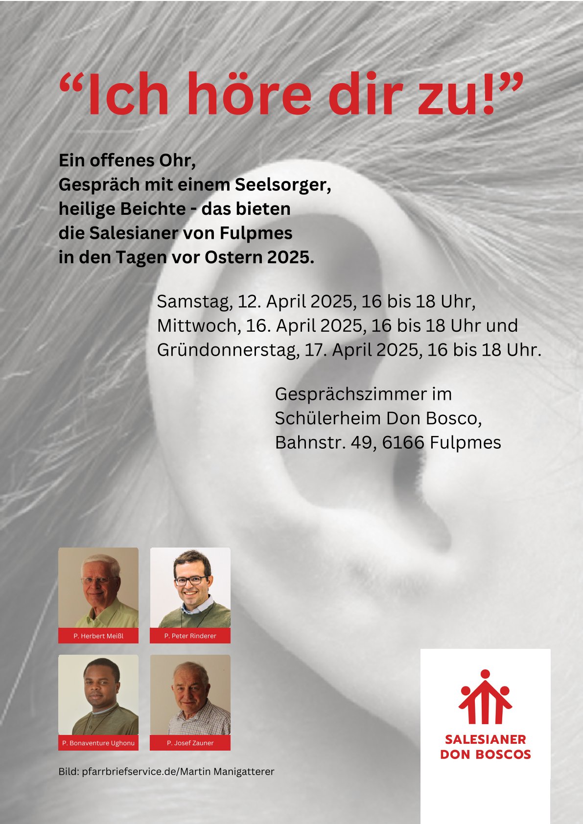 Aussprache in der Fastenzeit
