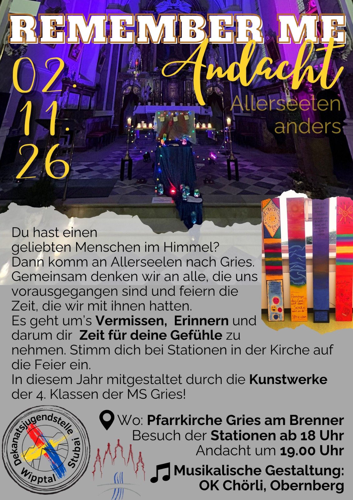 REMEMBER ME ANDACHT 2026