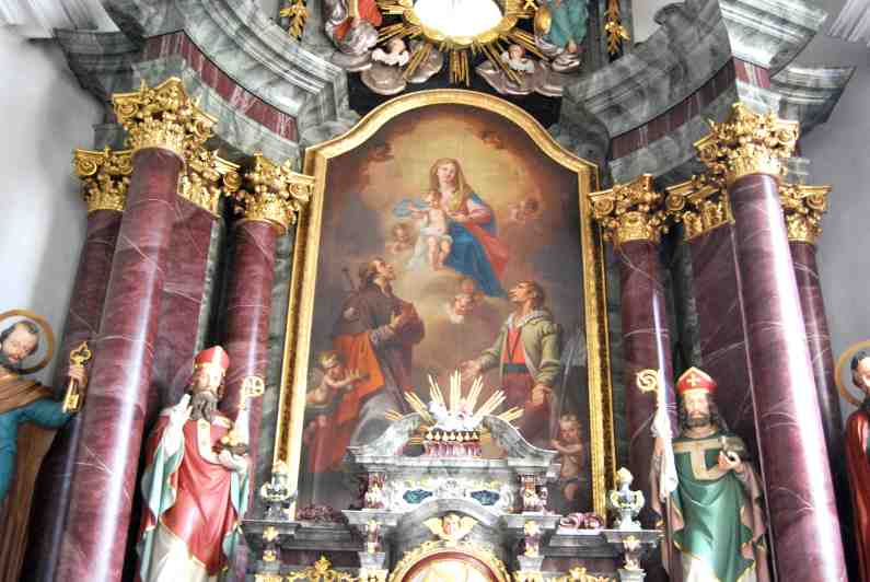 Barocker Seitenaltar mit Altarbild